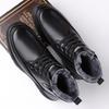 Men's Lightweight Comfortable Cold Warm Padded Snow Boots Non-slip Wear Outdoor Leisure Sports Cotton Boots Leather Shoes