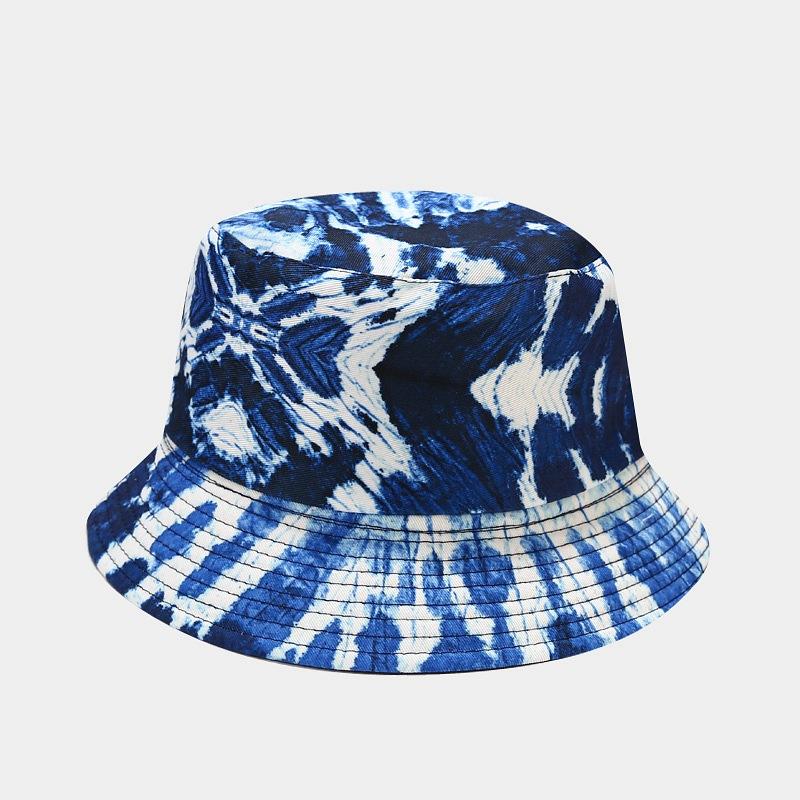 3D Printed Pattern Fisherman Hat Tie Dye Double-sided Basin Hat for Men Women Summer Outdoor Sun Protection Sunshade Hat