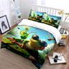 Relaxing Frog With Drink Print Bedding Set 1 Duvet Cover 2 Pillowcases For Adult And Children Luxury Gift Full Size