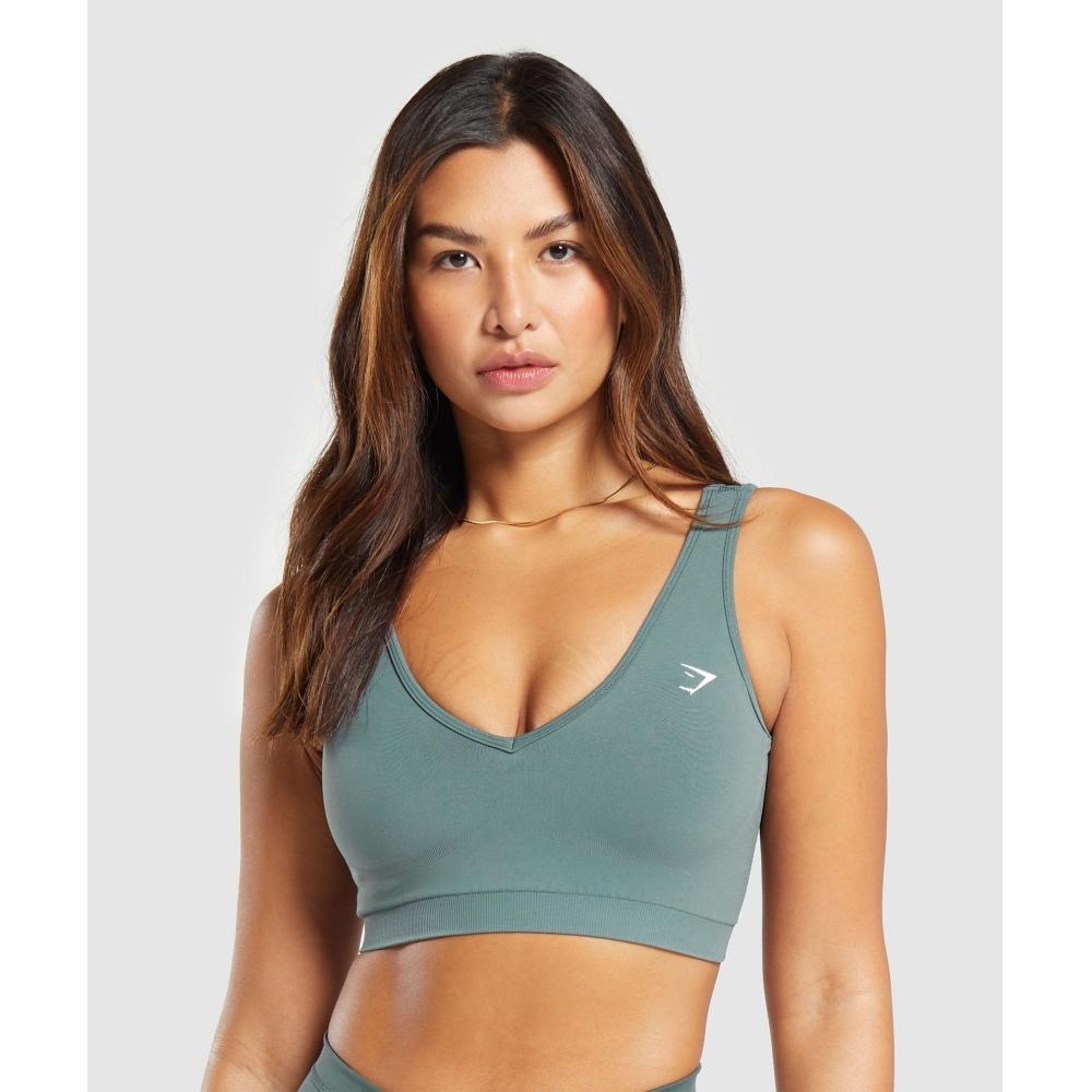 

Бесшовный спортивный бюстгальтер GYMSHARK на каждый день Темно-бирюзовый B8A4T TBNG XS