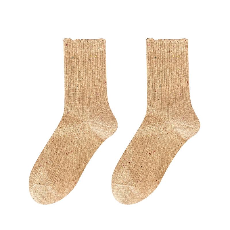Socks Women's Season Medium Tube Socks Ideas Yarn Lace Stacking Socks Cotton Socks Boneless Women's Socks Versatile Socks Socks Industry