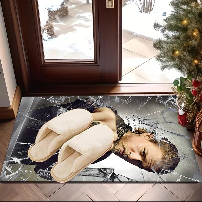 Custom Name Group Portrait Sons Rug Game Carpet, Floor Mat for Bedroom Living Room Entryway Rug, Home Decor Idea Gift for Christmas birthday