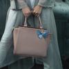 Elegant PU Leather Butterfly Bag Charm Keychain Accessory for Women Stylish Purse Decors Bags Pendant