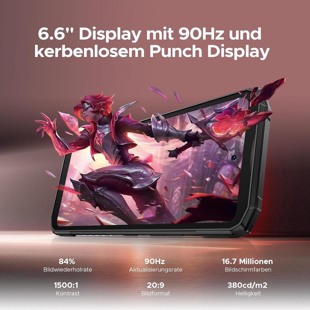 DOOGEE Blade 20 Play Outdoor Mobile Phone, 10300mAh, 32(8+24)GB 256GB, 6.6 Inch,125 DB Speaker