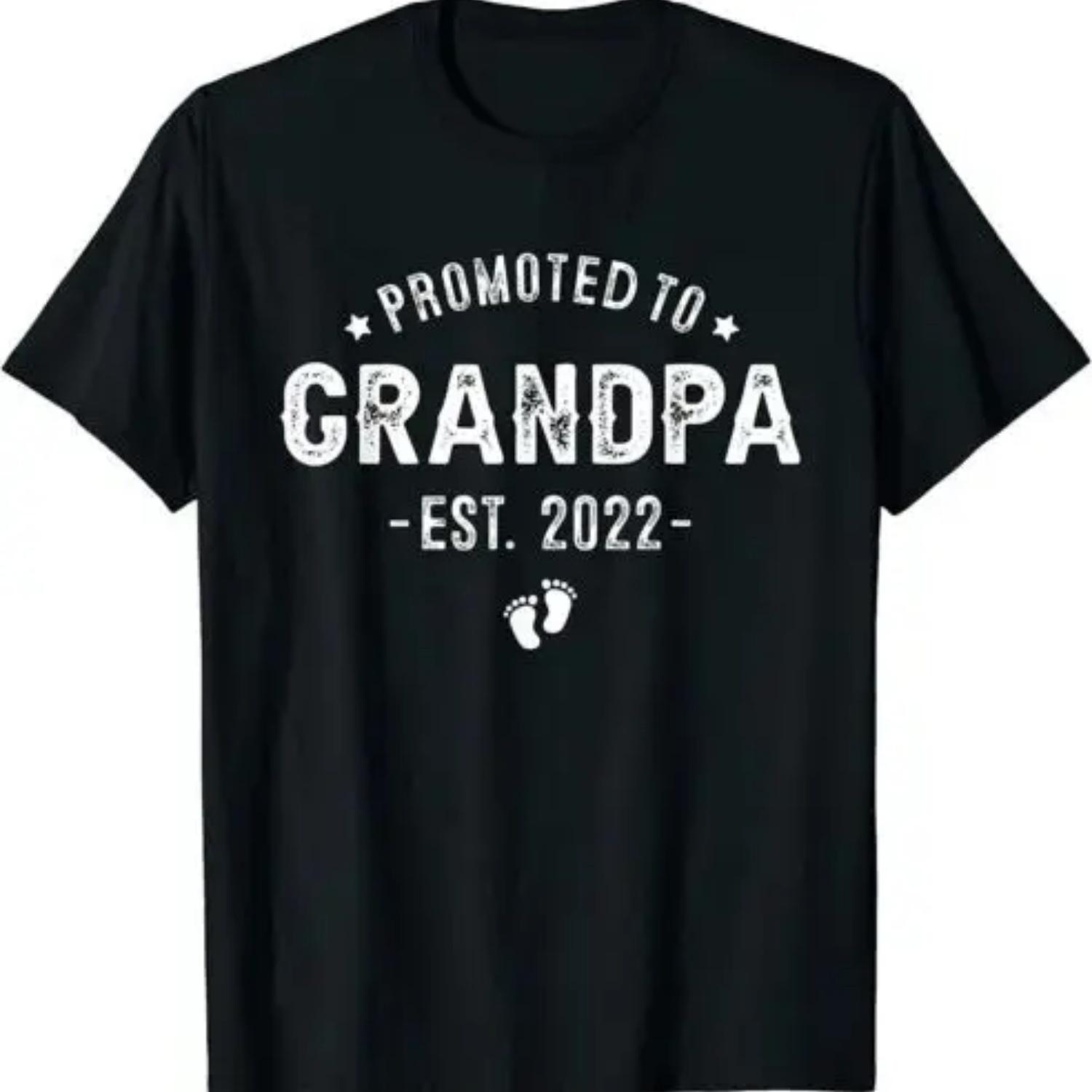 

Mens Promoted to Grandpa 2022 Soon To Be Grandfather, New Grandpa T- XXXXXL чорний