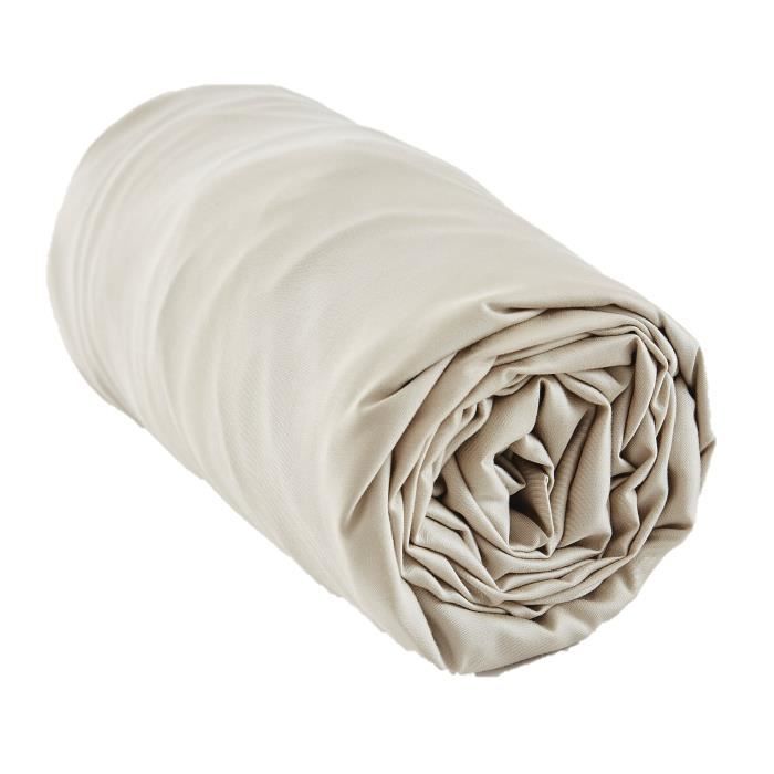 Drap housse - Salome - 180 x 200 cm - Viscose de bambou - Beige
