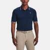 Under Armour Ace Golf Solid Short Sleeve Polo Shirt Men tops Blue 1341967-409