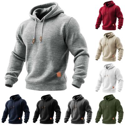 Herren einfarbiger Sweatshirt-Hoodie Herren Sport Übergröße Freizeit-Sweatshirt
