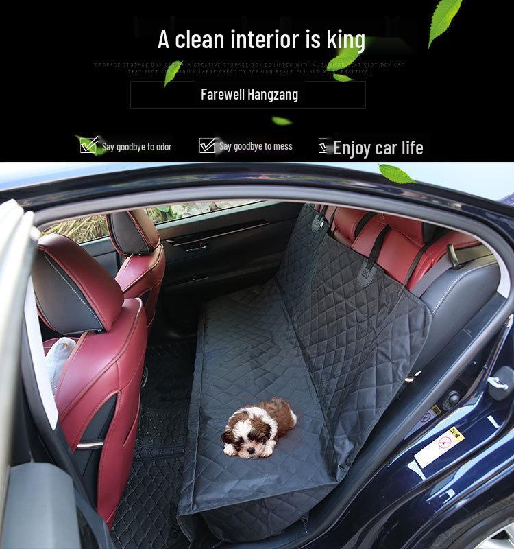Waterproof Oxford Cloth Car Pet Seat Cover - Thickened, Stain-resistant Rear Seat Mat