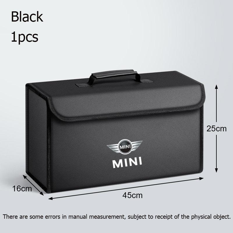 

Car trunk storage box large capacity PU leather finishing bag for Mini Cooper Countryman WORKS R53 R55 R56 R57 R58 R60 F54 F55 чёрный