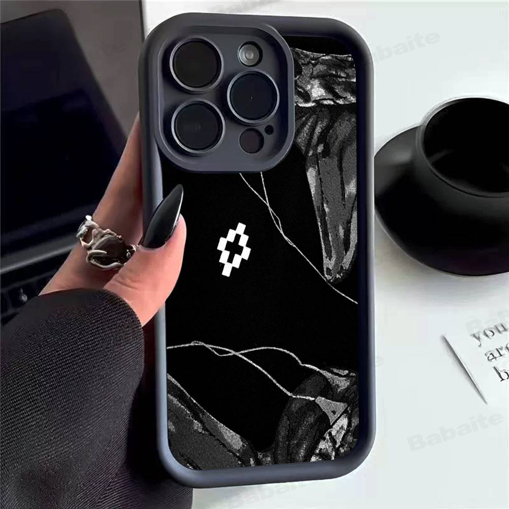 M-MARCELO B-BURLON Phone Case for IPhone 17 16 15 14 13 12 11 Pro Max Mini Plus Soft TPU Back Cover