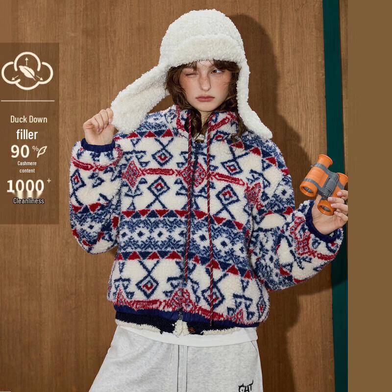 Утолщенная пуховая куртка-пуховик COOLHUT в стиле Fair Isle