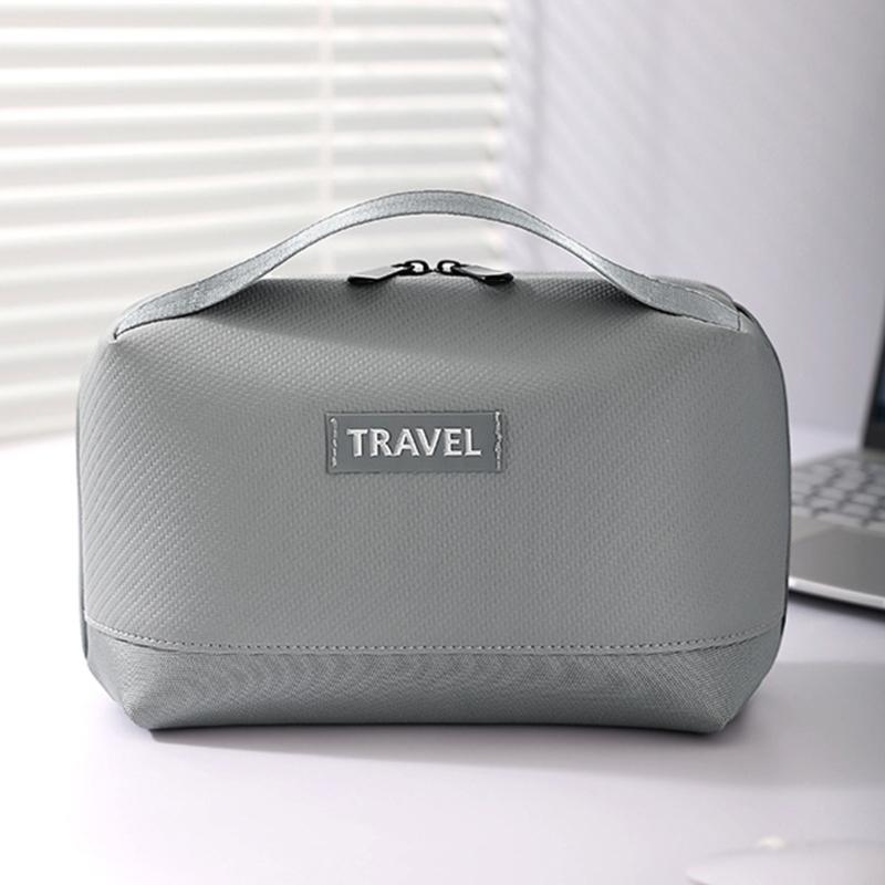 Travel Bag Pouch Electronic Accessories Organizers with Handle Carrying Case Shockproof Storage Bag for Data Cable Phone