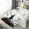 Black Myth W-Wukong Throw Thick Flannel Blanket Lightweight Warm Cozy Skin-Friendly Throw for Sofa Bed Office Winter Use