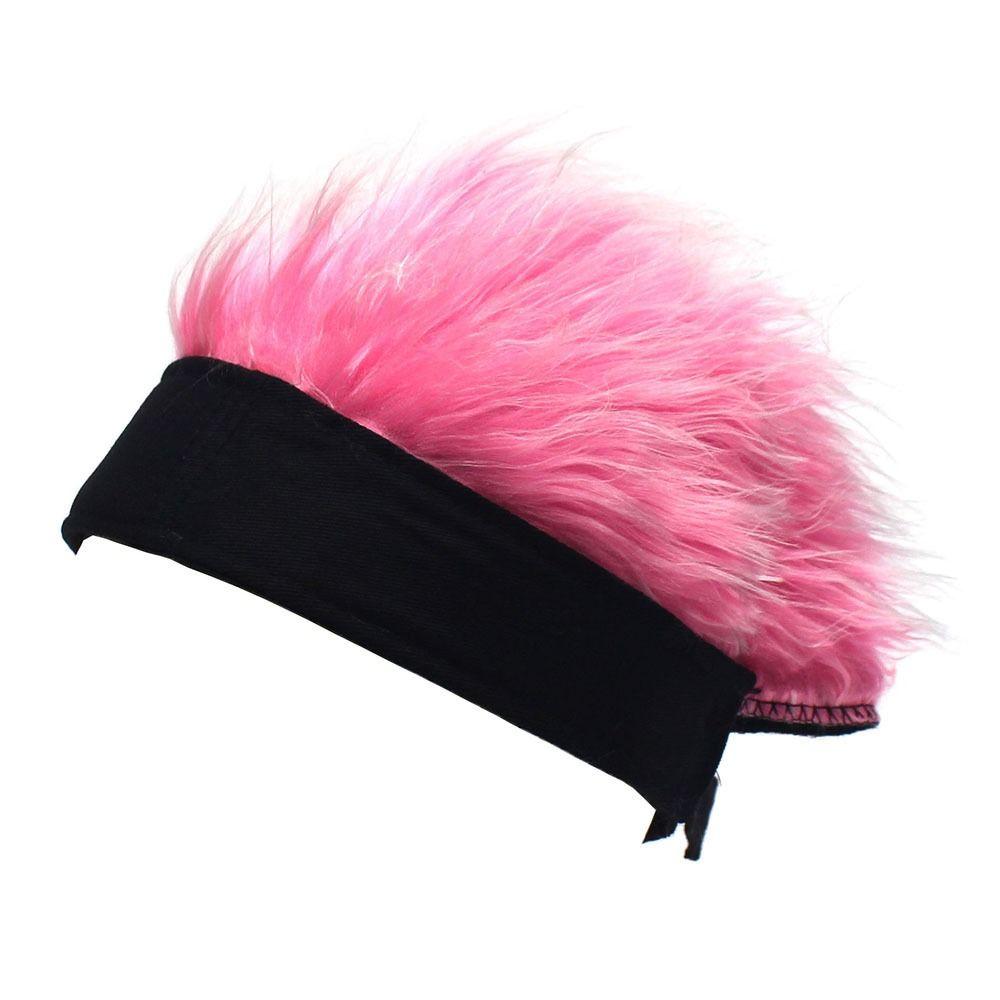

Hip Hop Fun Short Hair Caps Brimless Beanie Wig Hat Hair Accessories Fake Hair Skullcap Men розовый