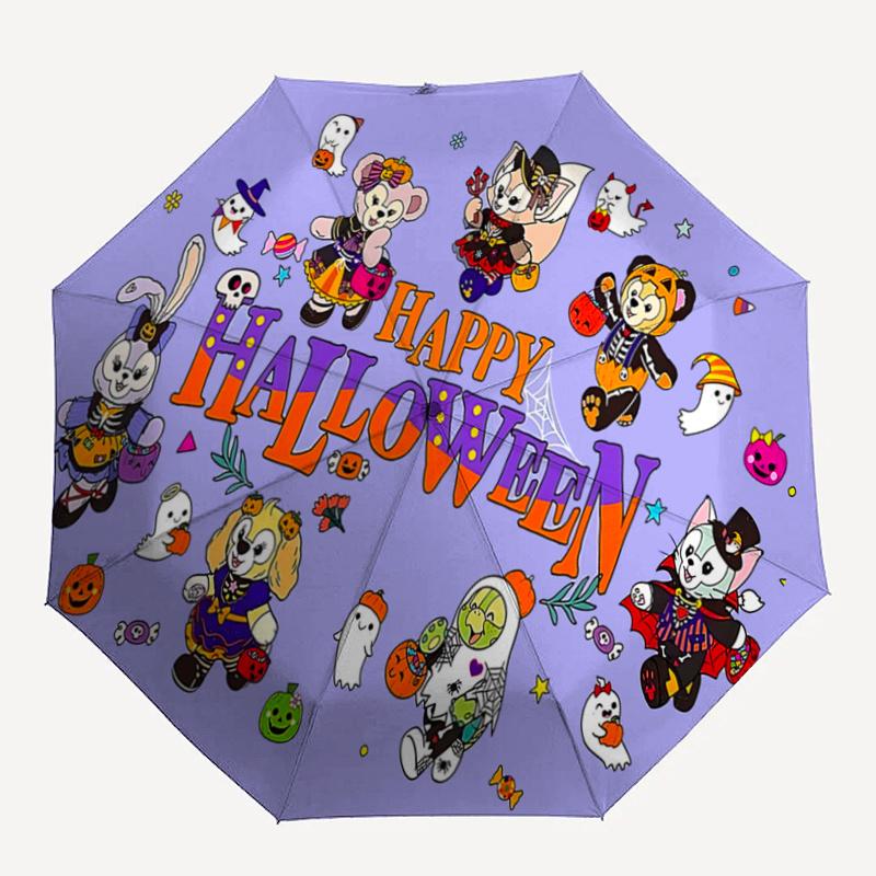 1pc Happy Halloween Duffy & Friends Automatic Opening and Closing Umbrella - Suitable for Various Occasions, Outdoor Activities, Lightweight