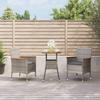 Vidaxl 3-Cz. Garden Furniture Set With Cushions, Grey, Poly Rattan