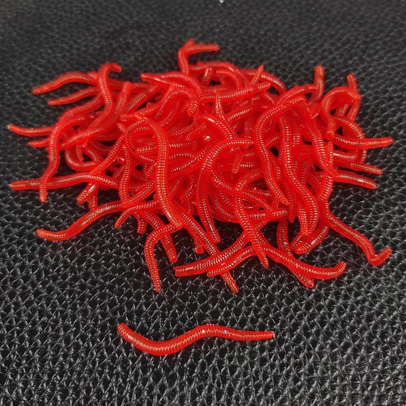Fishing Imitation Fake Bait Red Worms Earthworms Fishing Lure