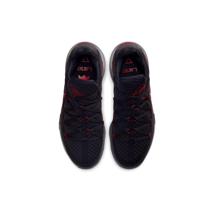 Nike Lebron 17 Low EP Bred Pánské tenisky Černá Univerzitní-Červená Tmavě-Šedá CD5006-001