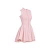 J.JANE Front Zipper Double Flare Dress (Pink)