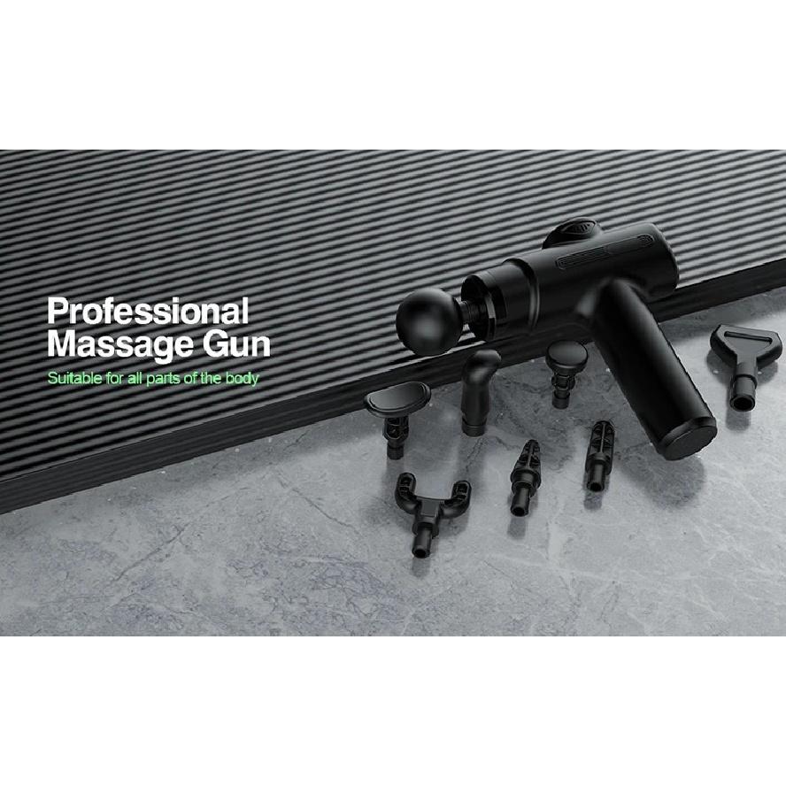Electric Deep Tissue Massage Gun with 8 Interchangeable Heads for Arms Back Legs & Full Body, Portable Device for Sport