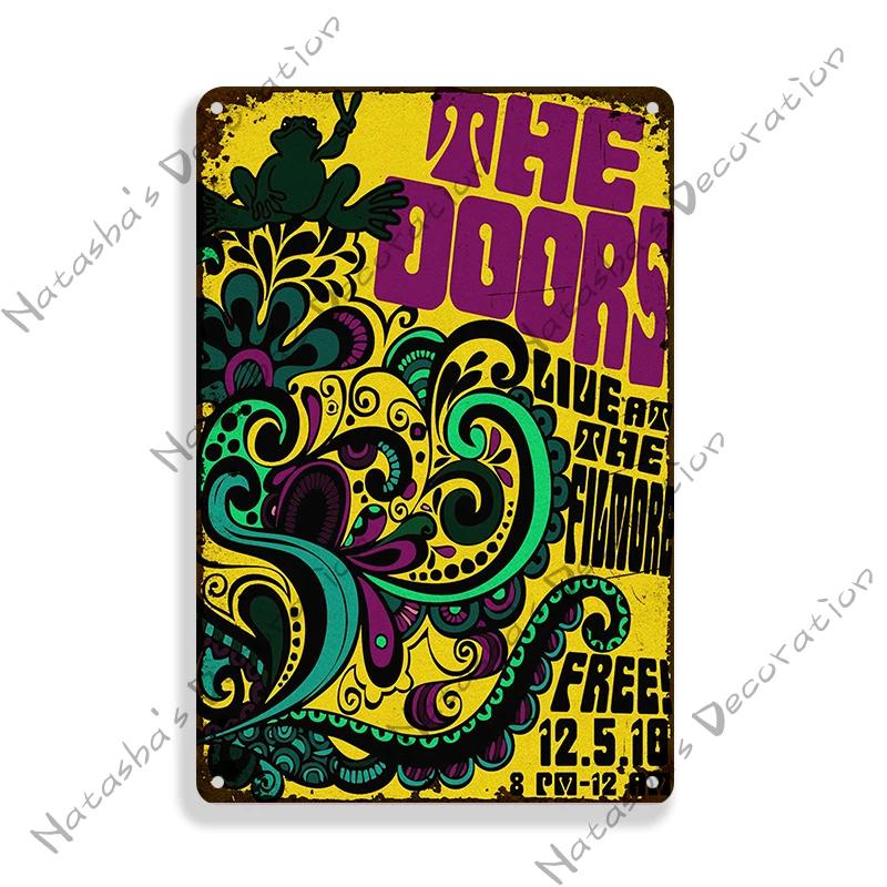 Rock Band Sign DOORS Decorative Sign Jim Morrison Metal Sign Rusty Metal Plaque Retro Metal Poster Music Metal Sign BAR PUB Sign