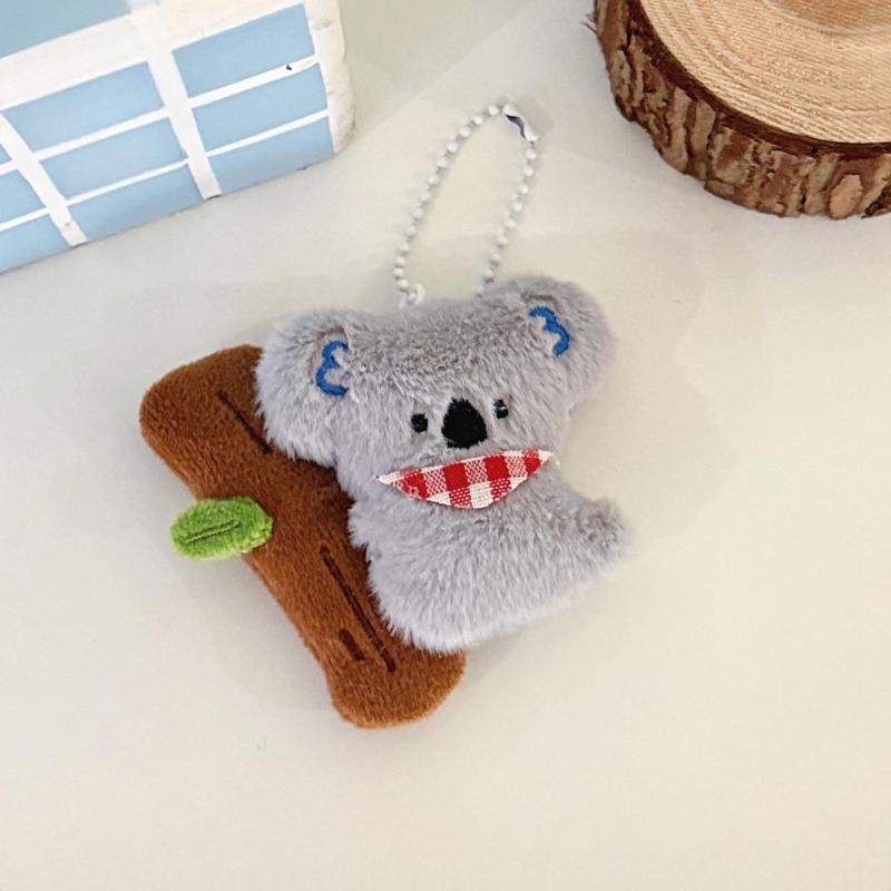 Cute Koala Plush Keychain Mini Stuffed Animal Pendant Soft Doll Ornament For Backpack Bag Decor Birthday Party Gifts