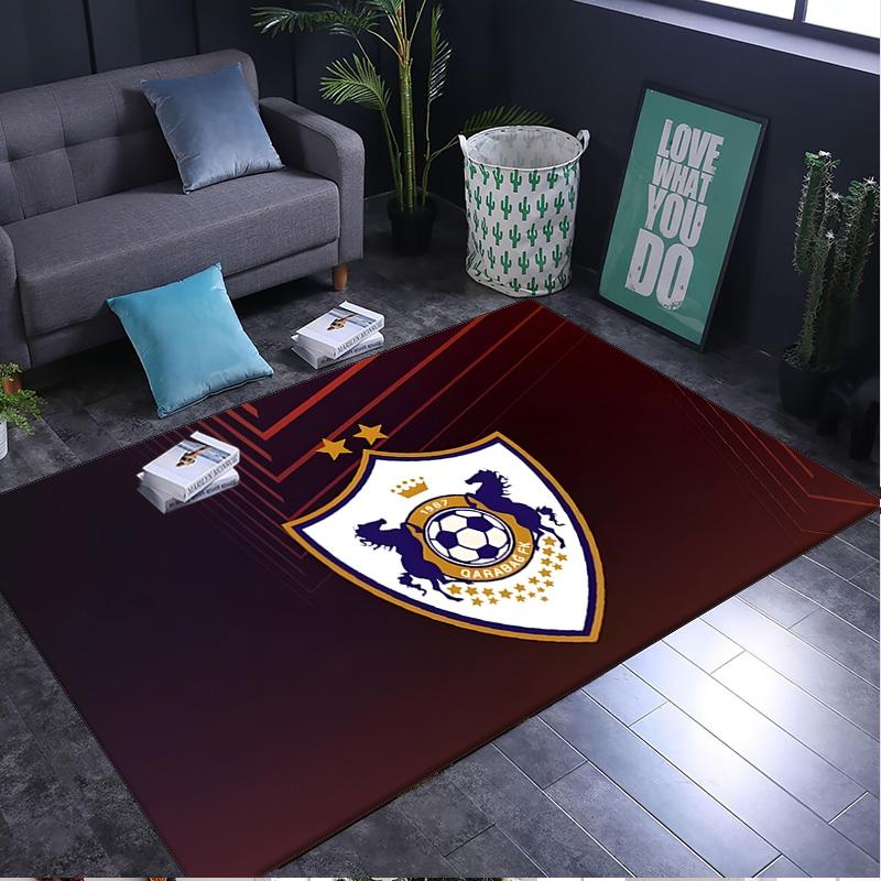 1PC rug Soccer Team Qarabag Design Carpet, Chair Rug,Area Rug for Office Bedroom living rooms bedroom, Doormat decor Christmas fan gifts
