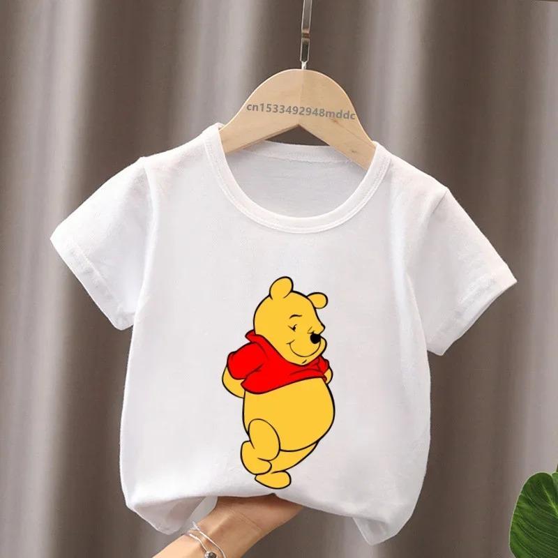 Hot Sale Winnie the Pooh Cute Bear Tigger Print Kids T-Shirts Girls Clothes Baby Boys Short Sleeve T Shirt Summer Children Tops