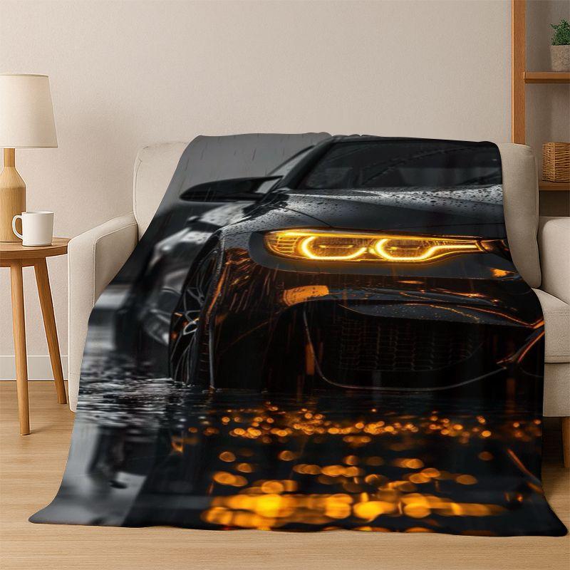 Future Concept Sports Car Moto Racing Flannel Blanket Soft Warm Throw Blanket for Bedroom Living Room Bed Travel Camping Picnic