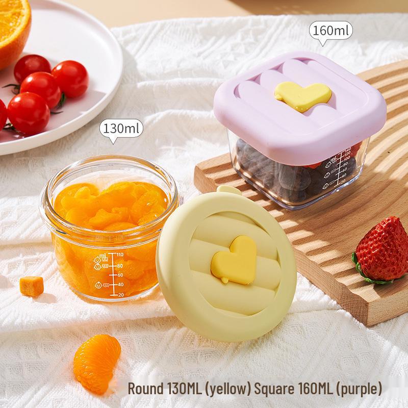 Babynahrungsschüssel-Set aus Glas: Hochtemperaturbeständig, ideal für gedämpften Eierstich