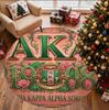 Alpha Kappa Alpha Pattern Round Rug, Indoor/Outdoor Mat, for Picnic, Gameroom, Bedroom, Office, Living Room, Home Decor Carpet, Birthday Gift