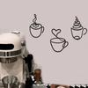 3 Pieces Set Metal Coffee Cup Wall Decor Minimalist Metal Wall Art Decor Add A Touch of Charm to Kitchen Home Wall Decorations