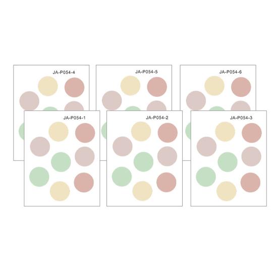 6Pcs Colorful Polka Dots Wall Stickers, Self-Adhesive Vinyl Decals, Removable Peel And Stick Wall Decals for Bedroom Living Room Kids Room