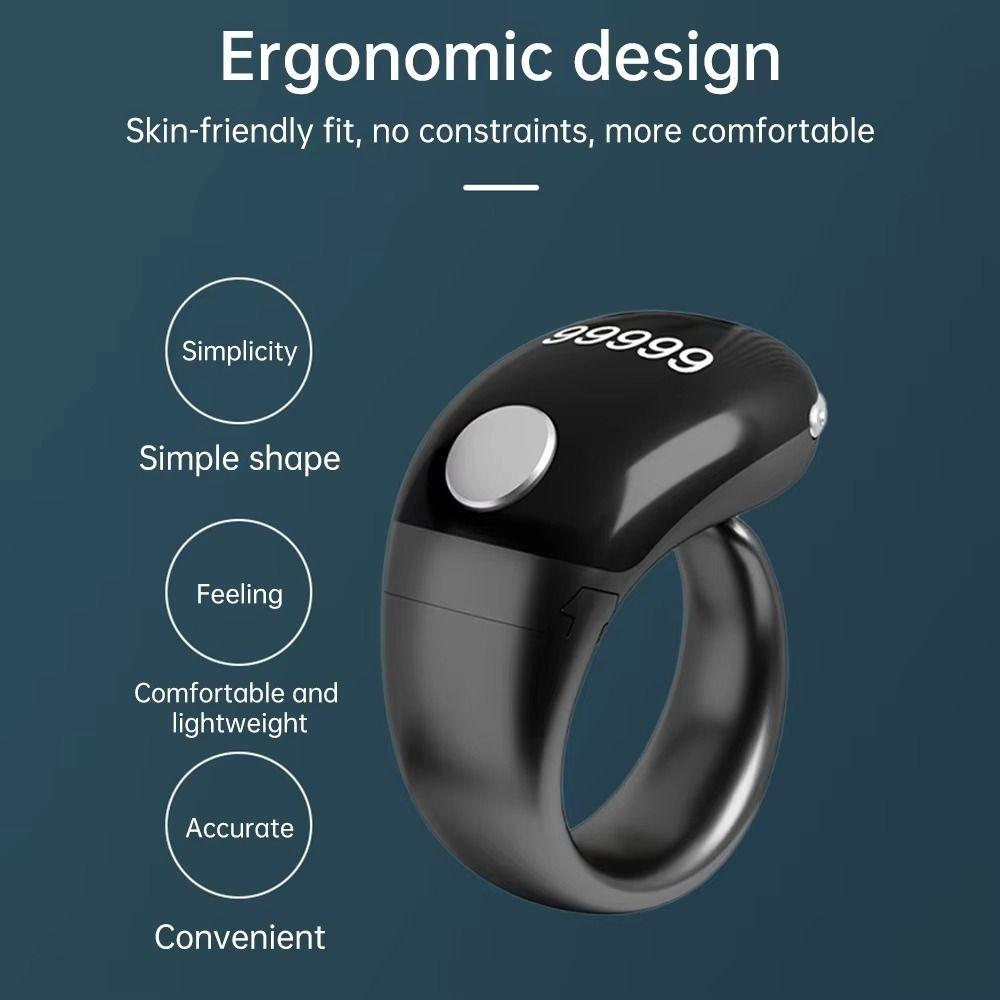 Touch Control Digital Tally Counter Removable Point Marker Smart Ring Counter  Prayer Tracking