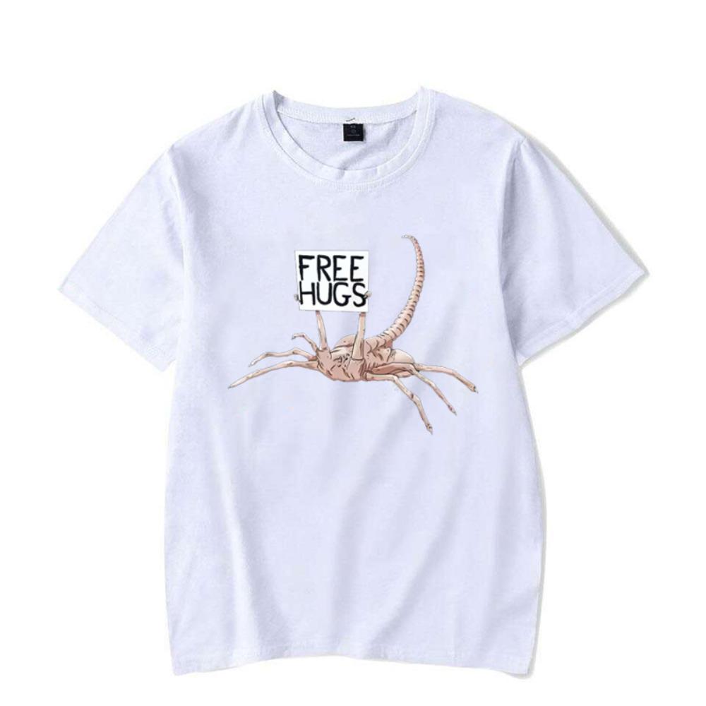 Free Hugs Funny Facehugger Aliens TShirt Harajuku T Shirt Comfortable Hip Hop Design Top TShirts Women T Shirt S