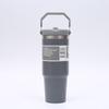 30oz Edelstahl tragbarer Reise-Thermosbecher mit Strohhalm - Großes Fassungsvermögen für Outdoor-/Autonutzung