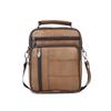 Top Grain Cowhide Vintage Men's Crossbody Leather Bag - Vertical Casual Shoulder Bag, Portable and Multifunctional