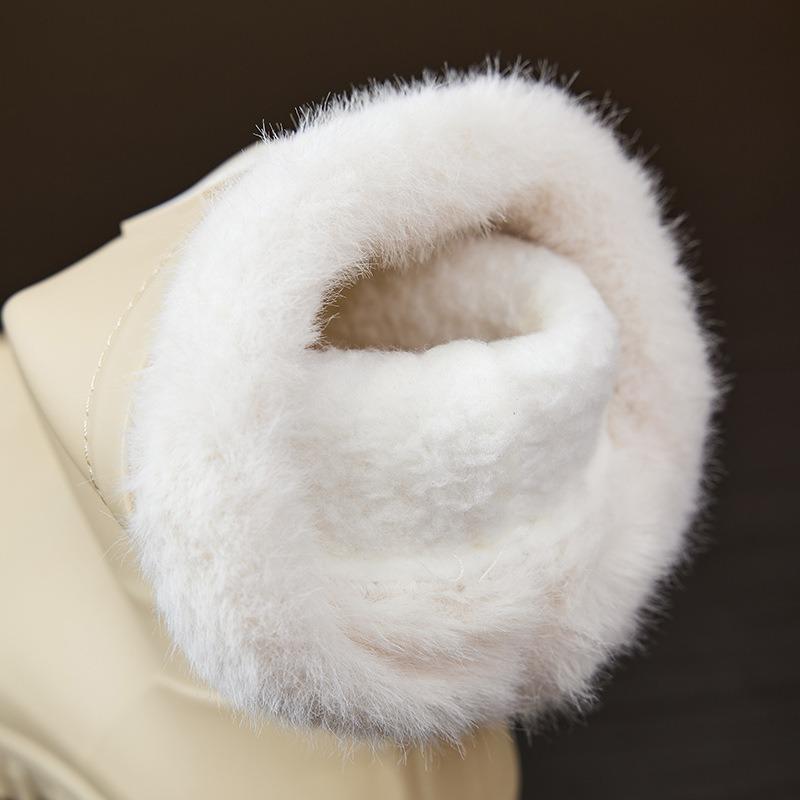 New medium tube rain shoes women's velvet rubber shoes waterproof and non-slip rain boots fashionable and comfortable water shoes