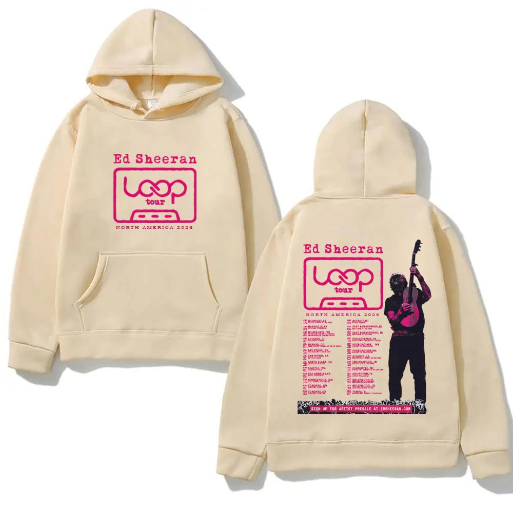 Funny Ed Sheeran 2026LOOP Tour Hoodie NEW Grunge High Quality Sweatshirts Long Sleeve Clothes Punk Hoody Comfortable Hooded Moletom Men Women Clothing