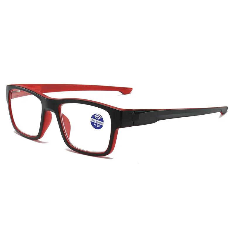 

Anti Blue Light Reading Glasses Clear Square Frame Men Women Presbyopia Hyperopia Sport Reading Eyeglasses Eyewear +1.0 +1.5 +100 красный