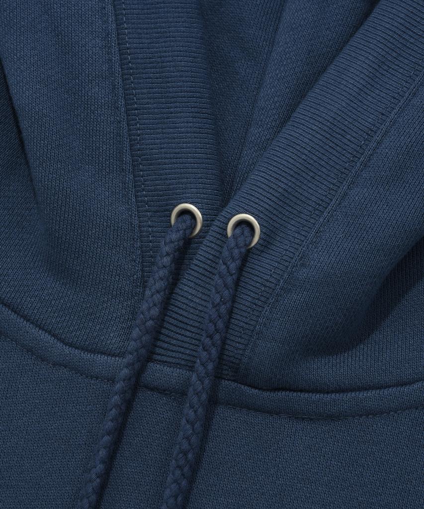 Oversized Small Authentic Logo Hoodie Dark Blue