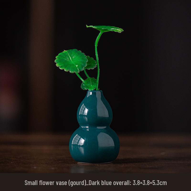 Creative Mini Ceramic Desktop Vase: Small Flower and Green Plant Hydroponic Bonsai Ornament for Indoor Decoration
