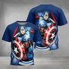 2026 Summer Trendy Man Marvel Beauty Team 3D T-shirt Battle Pose Printed Outdoor Short Sleeve Loose Eye Catching Street T Shirt