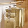 Foldable Multifunctional Clothes Pants Hanger Adjustable Multi-Layer Space Saving Storage Organizer Closet Pantry Shelf Bread