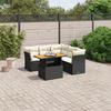 VidaXL Garden Lounge Set with Cushions 5 Pcs, Patio Sofas, Patio Furniture Set, Outdoor Furniture, Black 3270825