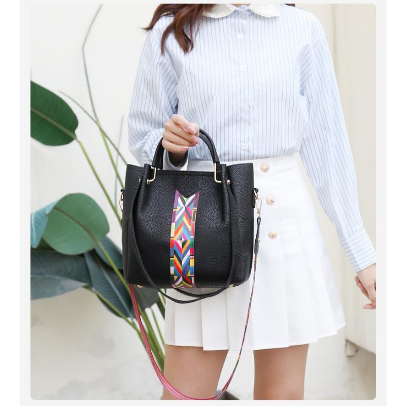 Set Damentasche mit Litschi-Muster, modische One-Shoulder-Tasche, leicht anzuheben und Cross-Bag