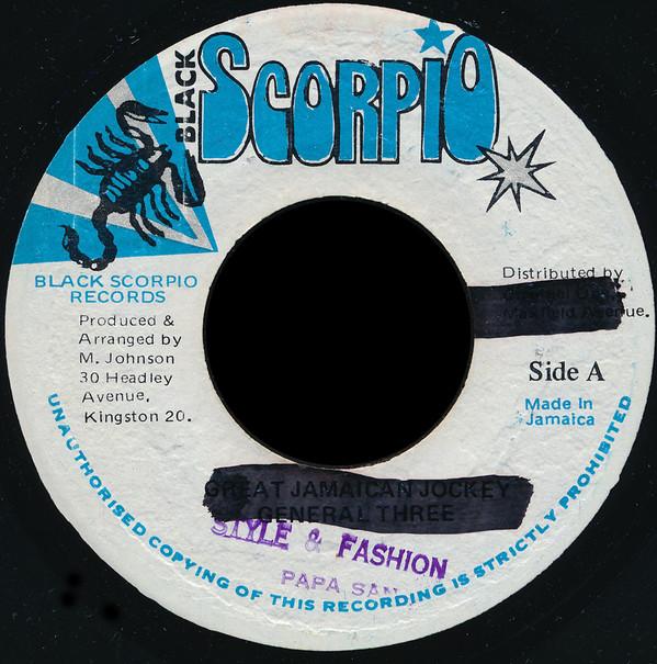 

7inch Record PAPA SAN - Style & Fashion NONE Black Scorpio 1985 Jamaica Reggae, Ska & Dub Used