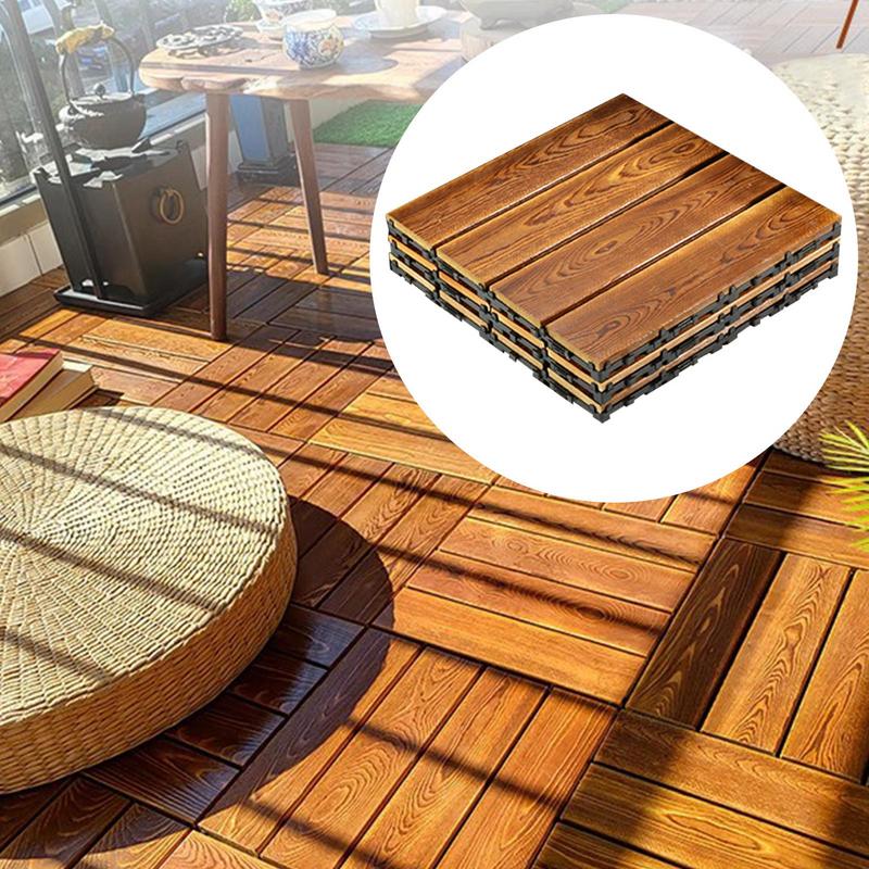 Patio Flooring 3x Wooden Outdoor Patio Flooring Home Improvement Supplies Floor Covering For Balcony Apartment Pool Bathroom