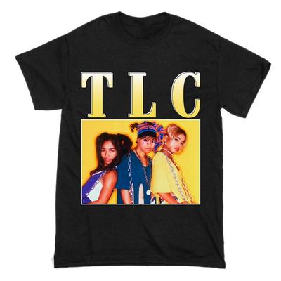 TLC Band HOT NEW Artwork Black T-shirt All Sizes S To 45Xl